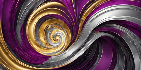 Wall Mural - Abstract Illustration of energetic and dynamic swirl of vibrant hues