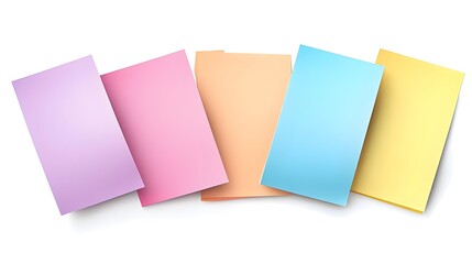 Sticker - Colorful Paper Sheets Mockup Design Background