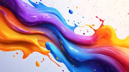 Wall Mural - abstract colorful paint splash background