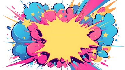 Wall Mural - abstract colorful explosion background with copy space