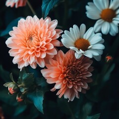 Aufkleber - These prompts should work well for creating visually stunning stock photos of beautiful flowers, with the specified aspect ratio