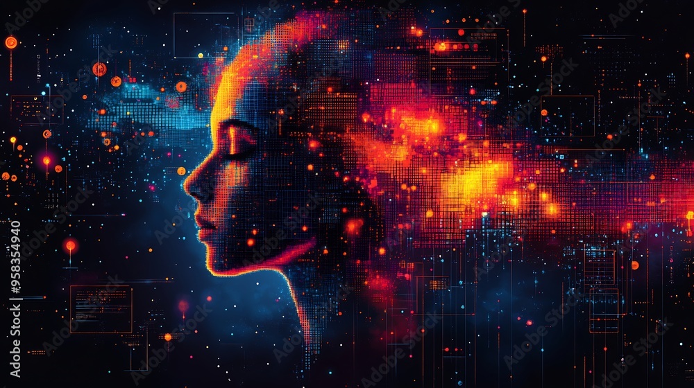 Vector mind map digital art techniques such as vector graphics pixel ...