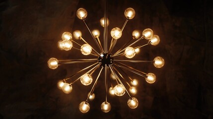 Canvas Print - 3D rendering of a halogen chandelier