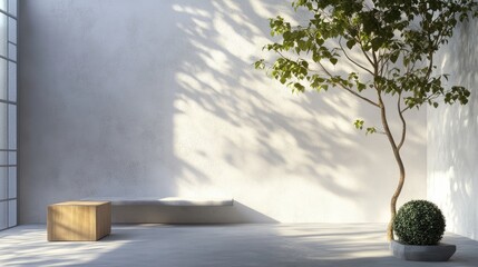 Poster - 3D rendering of a creative background element in an interior setting