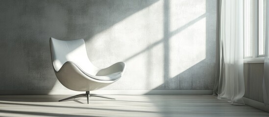 Wall Mural - 3D rendering of an interior featuring a chair