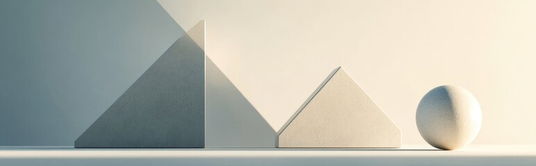 Poster - Minimal 3D rendering of geometric shapes