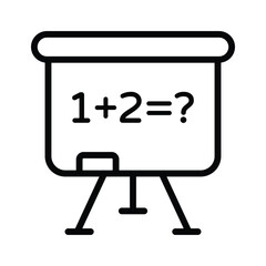 Wall Mural - A simple whiteboard icon, ideal for any educational setting