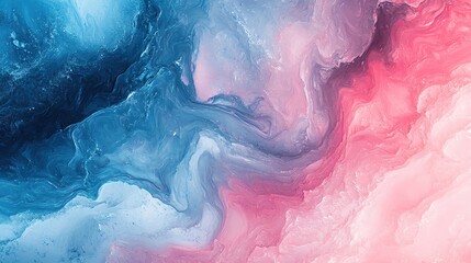 Poster - A vibrant blend of blue and pink hues swirling in an abstract design, perfect for backgrounds or artistic projects.