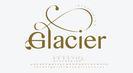 Poster - Glacier Abstract fashion font alphabet minimal modern urban fonts for logo brand etc typography typeface