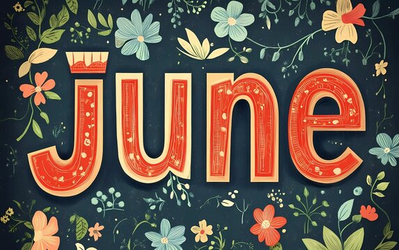 Fun Typographic Month Names - 
