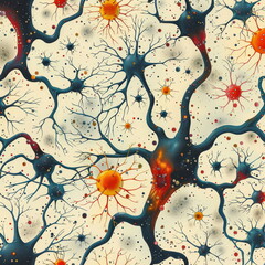 Poster - Neuron Network Art.