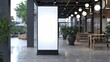 © Mykola - LCD Screen. Vertical Billboard Mockup in Indoor Office Setting