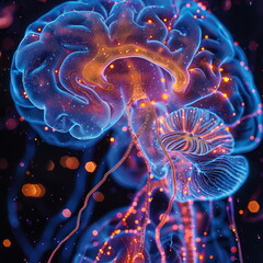 Poster - Glowing Brain.