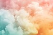 © RanDzign - Fantasy sky with sugar cotton color pastel clouds in a dreamy background , ai