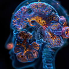 Poster - Glowing Human Brain.
