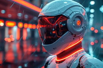 Poster - Cyborg in the Rain.