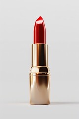 Lipstick Isolated. Red Beauty Cosmetic Product on White Background for Fashion Makeup