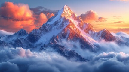 Canvas Print - Majestic Mountain Peak