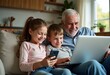 © Eliane - Warm Family Moments: Candid Photo of Grandparents and Grandchildren Bonding Over Technology