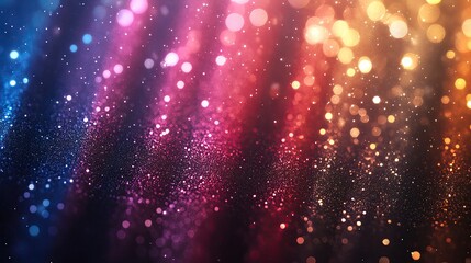 Poster - Colorful bokeh lights create a magical atmosphere, shimmering in a captivating dance of hues and tones.