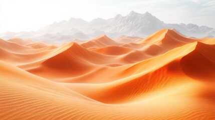 Poster - Desert Landscape with Mountains in the Distance