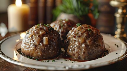 Wall Mural - Meatballs in a Rich Brown Gravy