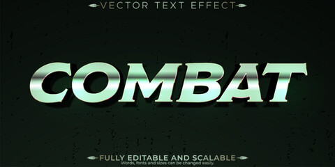 Poster - Combat editable text effect, editable attack and battle text style