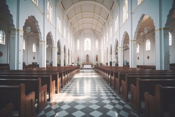 Canvas Print - Beautiful church architecture building worship.