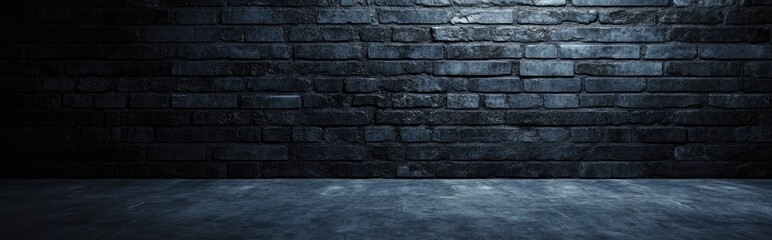 Poster - 3D rendering of a dark wall background