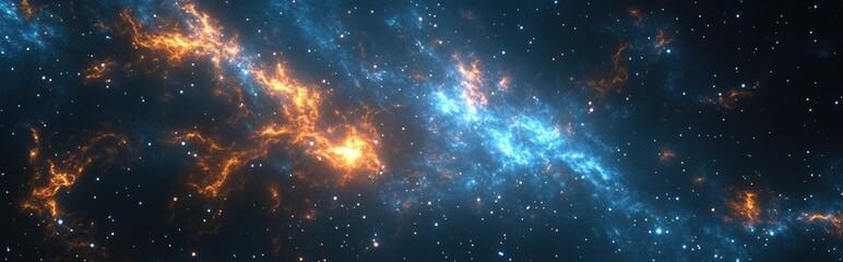 Poster - Abstract space background rendered in a 3D cartoon style with a fantasy texture