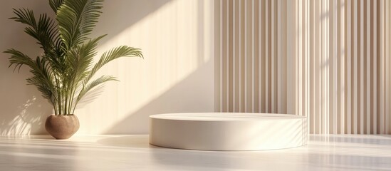 Aufkleber - Abstract 3D render of a winner s podium in a modern room setting