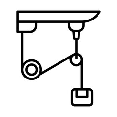 Poster - Pulley line icon