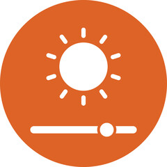 Poster - Brightness glyph circle icon