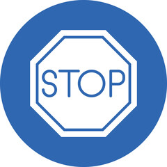 Poster - Stop glyph circle icon