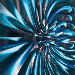 Wall Mural - Colorful blue abstract light effect texture wallpaper 3D rendering