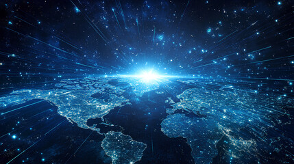 World map with technology background. Best Internet Concept of global business.