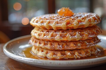 Netherlands: Stroopwafel Two thin waffles sandwiched with caramel syrup, served warm