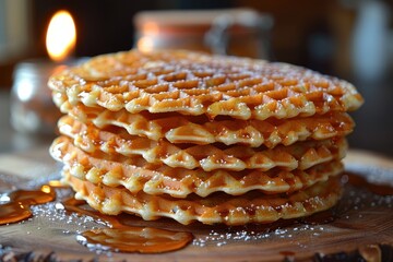 Netherlands: Stroopwafel Two thin waffles sandwiched with caramel syrup, served warm