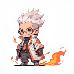 Poster - Anime Character with Fire