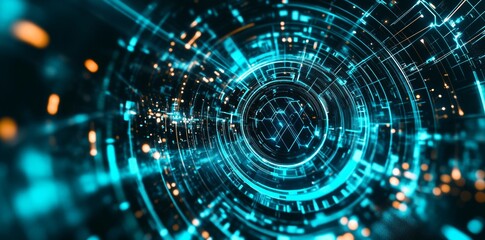 Aufkleber - the pink futuristic technology background with organic motion is a stock image.