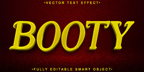 Poster - Golden Booty Treasure Vector Fully Editable Smart Object Text Effect
