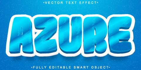 Poster - Blue Sky Azure Vector Fully Editable Smart Object Text Effect