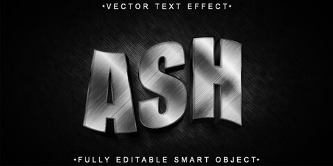 Sticker - Ash Vector Fully Editable Smart Object Text Effect