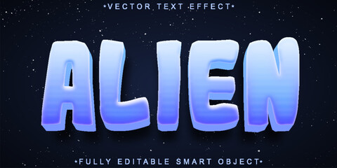 Poster -  Alien Vector Fully Editable Smart Object Text Effect