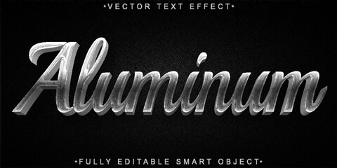 Poster - Aliminum Metalic Vector Fully Editable Smart Object Text Effect