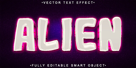 Poster -  Alien Vector Fully Editable Smart Object Text Effect