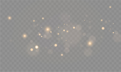 Wall Mural - christmas glowing light confetti and spark overlay. shimmering dust golden dust sparks. bokeh lights