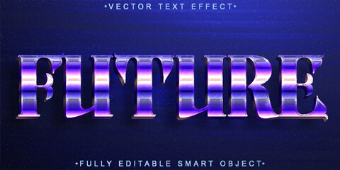 Aufkleber - Dark Blue Future Vector Fully Editable Smart Object Text Effect