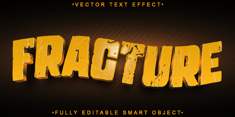 Poster - Fracture Vector Fully Editable Smart Object Text Effect
