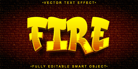 Poster - Fire Vector Fully Editable Smart Object Text Effect